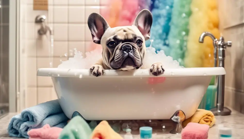 bathing french bulldogs with care