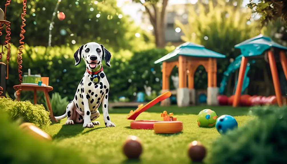 dalmatian friendly backyard oasis