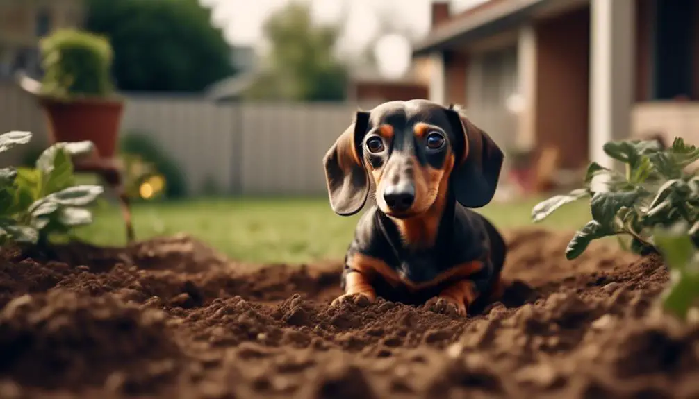 addressing dachshunds digging habits