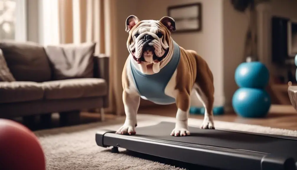 bulldog exercise indoors ideas