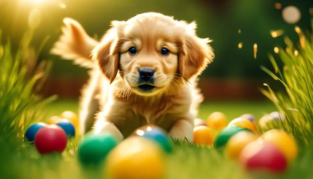 engaging play for golden retriever puppies