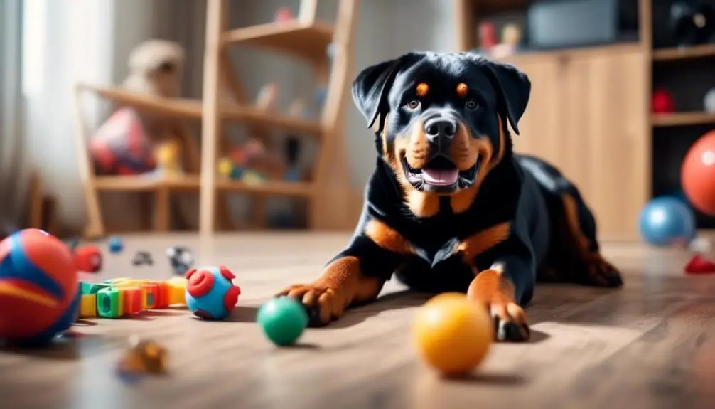 engaging rottweilers in playtime