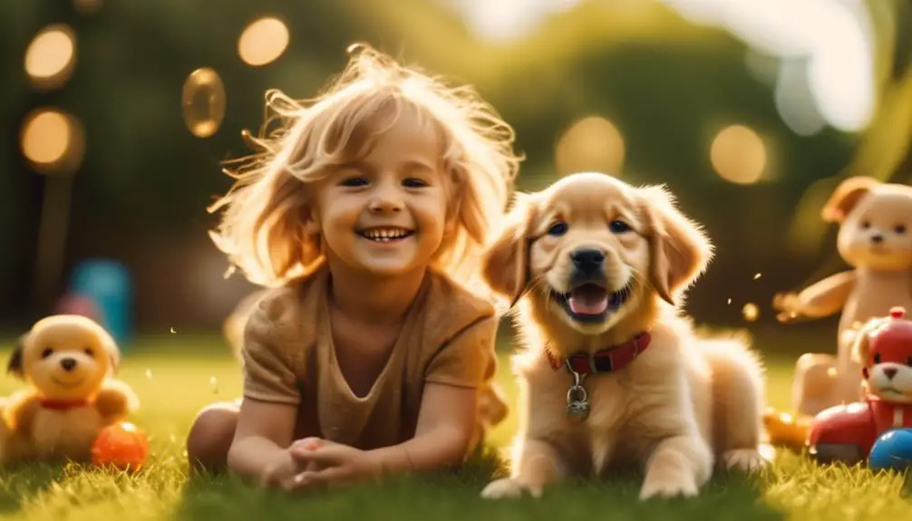 golden retriever puppy bonding