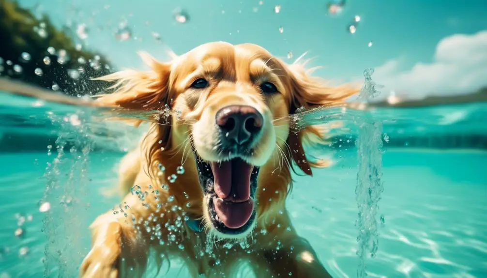 golden retrievers and swimming