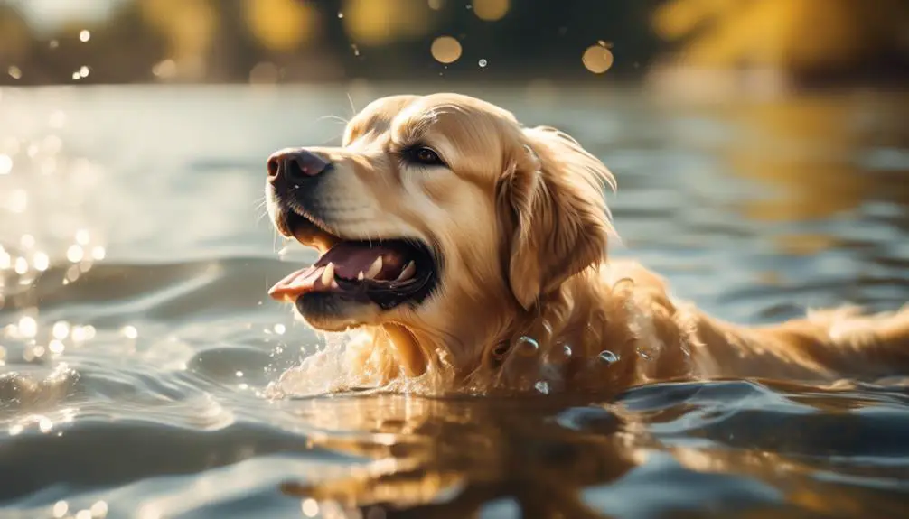 golden retrievers and water