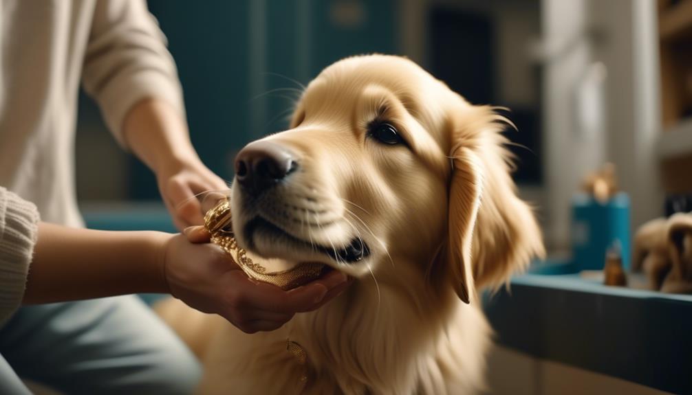 grooming golden retriever puppies