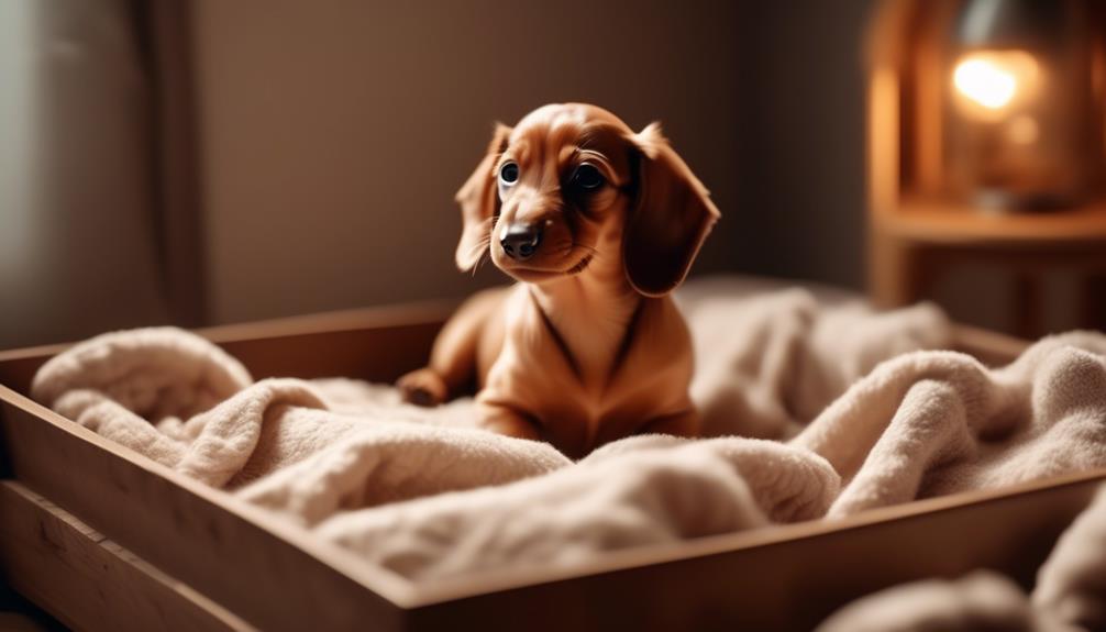 nurturing newborn dachshund puppies