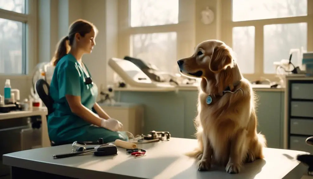 preparing golden retriever for check up