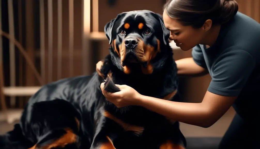 rottweiler coat brushing tips