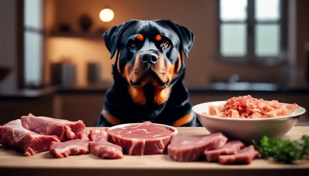 rottweiler diet raw vs cooked