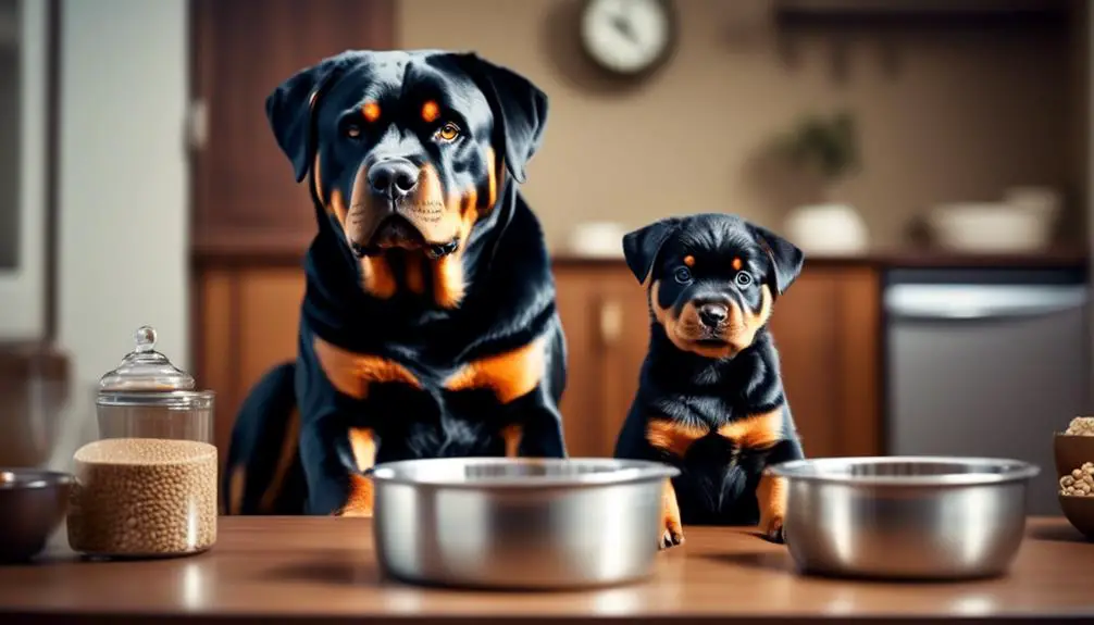 rottweiler feeding frequency guide