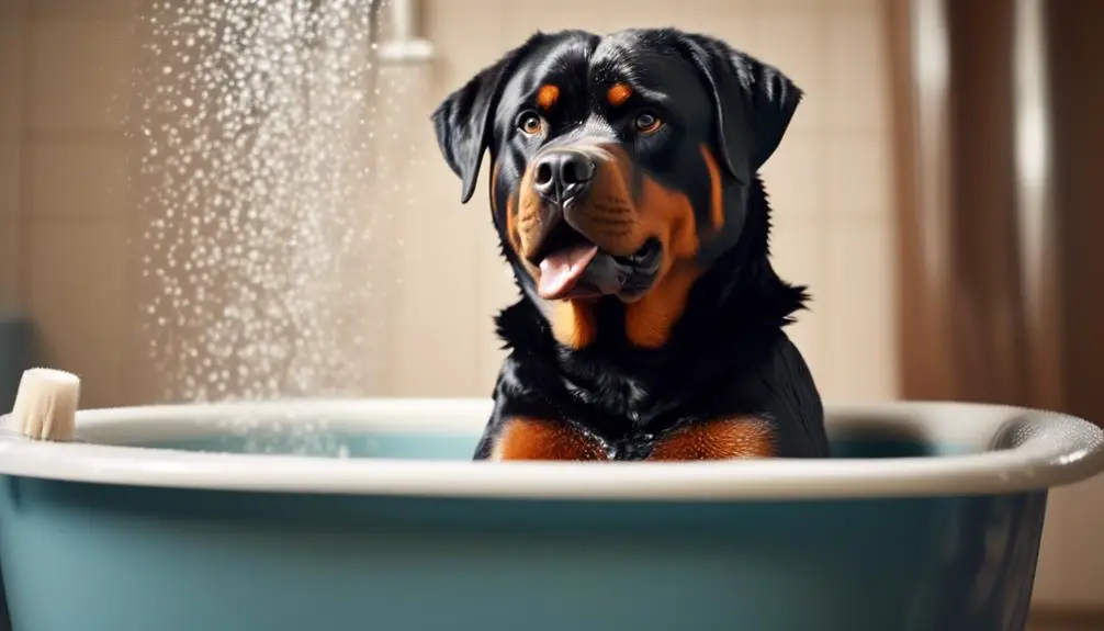 rottweiler grooming and bathing